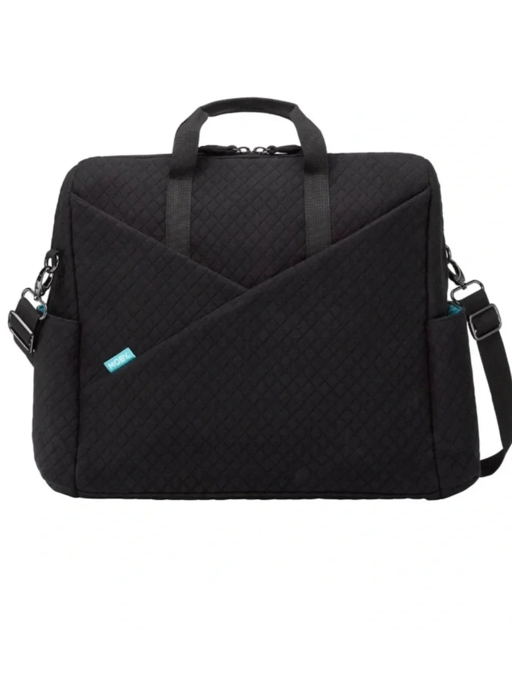Moby Black Quilted Diaper Bag/Backpack Tote